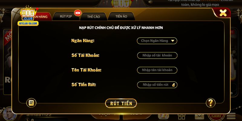 Nạp tiền rút tiền