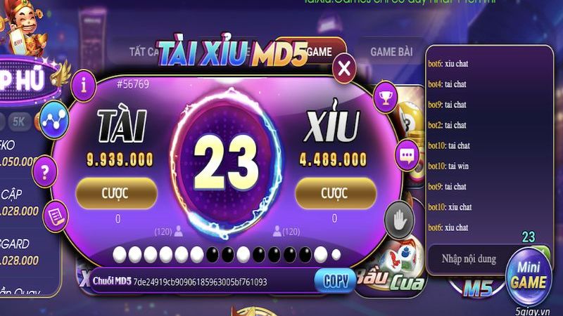 Bí kíp chơi Tài Xỉu MD5 hiệu quả